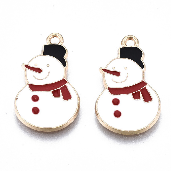 PandaHall Eco-Friendly Alloy Enamel Pendants, Cadmium Free & Lead Free & Nickel Free, Christmas Snowman, Light Gold, White, 24x14x1.5mm...
PandaHall Eco-Friendly Alloy Enamel Pendants, Cadmium Free & Lead Free & Nickel Free, Christmas Snowman, Light Gold, White, 24x14x1.5mm...