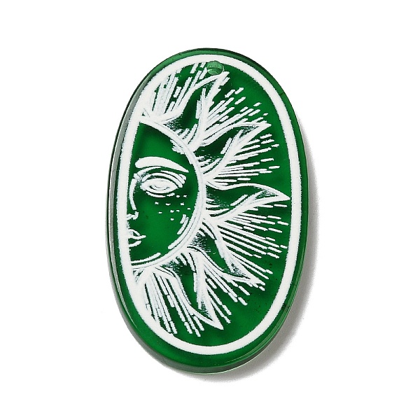 PandaHall Transparent Acrylic Pendants, Oval with Sun Charm, Green, 44x26x3mm, Hole: 1.8mm Acrylic Sun Green
PandaHall Transparent Acrylic Pendants, Oval with Sun Charm, Green, 44x26x3mm, Hole: 1.8mm Acrylic Sun Green