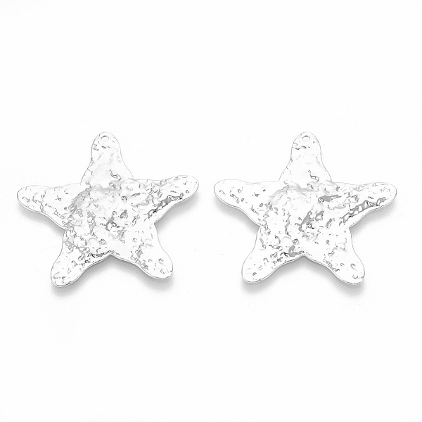 PandaHall Brass Hammered Pendants, Star, Nickel Free, Real Platinum Plated, 34.5x36x2mm, Hole: 1mm Brass Star
PandaHall Brass Hammered Pendants, Star, Nickel Free, Real Platinum Plated, 34.5x36x2mm, Hole: 1mm Brass Star