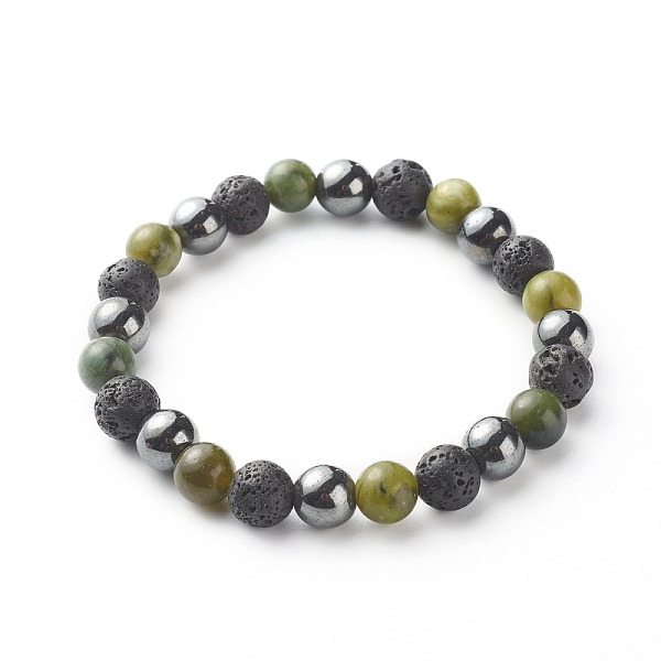PandaHall Natural Jade & Lava Rock & Synthetic Hematite Round Beaded Stretch Bracelet, Gemstone Jewelry for Women, Inner Diameter: 2-1/8...
PandaHall Natural Jade & Lava Rock & Synthetic Hematite Round Beaded Stretch Bracelet, Gemstone Jewelry for Women, Inner Diameter: 2-1/8...