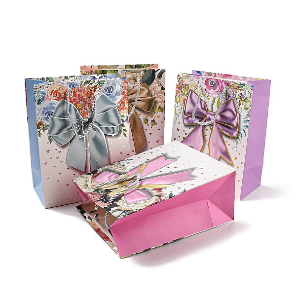 PandaHall 4 Colors Valentine's Day Love Paper Gift Bags, Rectangle Shopping Bags, Wedding Gift Bags with Handles, Mixed Color, Bowknot..., Multicolor
PandaHall 4 Colors Valentine's Day Love Paper Gift Bags, Rectangle Shopping Bags, Wedding Gift Bags with Handles, Mixed Color, Bowknot..., Multicolor