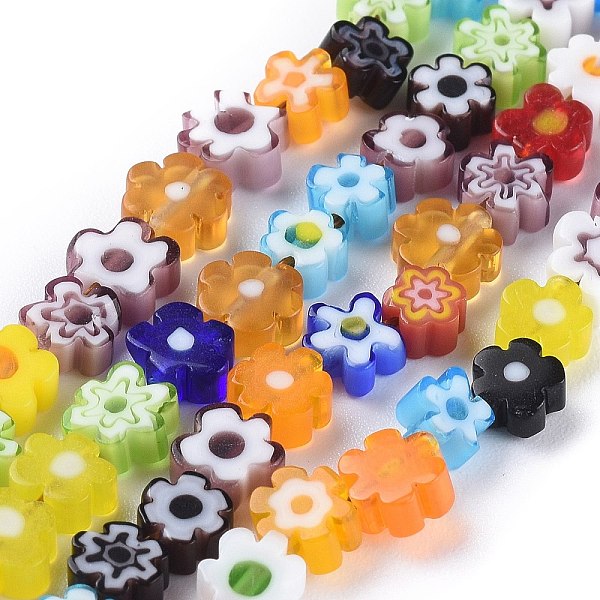 PandaHall Handmade Millefiori Glass Bead Strands, Flower, Mixed Color, 4~7.2x2.6mm, Hole: 1mm, about 60~69pcs/Strand, 16 inch(40cm)..., Multicolor
PandaHall Handmade Millefiori Glass Bead Strands, Flower, Mixed Color, 4~7.2x2.6mm, Hole: 1mm, about 60~69pcs/Strand, 16 inch(40cm)..., Multicolor
