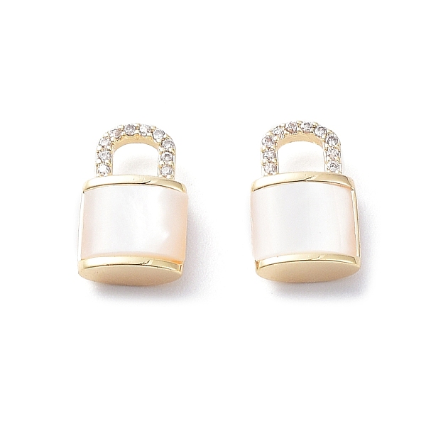 PandaHall Rack Plating Brass Pendants, with Cubic Zirconia & Shell, Long-Lasting Plated, Lock, Real 18K Gold Plated, 12.5x8x4mm, Hole..., Clear
PandaHall Rack Plating Brass Pendants, with Cubic Zirconia & Shell, Long-Lasting Plated, Lock, Real 18K Gold Plated, 12.5x8x4mm, Hole..., Clear