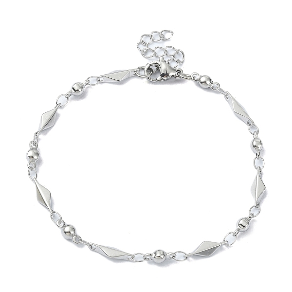 PandaHall 304 Stainless Steel Rhombus Link Chain Bracelets for Women, Stainless Steel Color, 7 inch(17.7cm) 304 Stainless Steel Rhombus
PandaHall 304 Stainless Steel Rhombus Link Chain Bracelets for Women, Stainless Steel Color, 7 inch(17.7cm) 304 Stainless Steel Rhombus