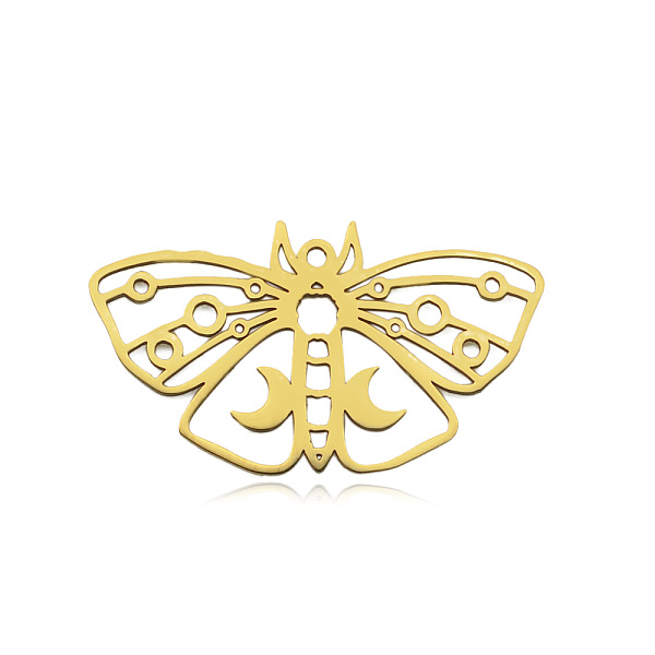 PandaHall 201 Stainless Steel Pendants, Laser Cut, Vacuum Plating, Moth, Golden, 20.5x36x1mm, Hole: 1.6mm 201 Stainless Steel Other Animal
PandaHall 201 Stainless Steel Pendants, Laser Cut, Vacuum Plating, Moth, Golden, 20.5x36x1mm, Hole: 1.6mm 201 Stainless Steel Other Animal