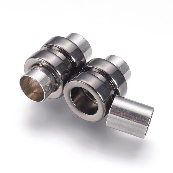 PandaHall 304 Stainless Steel Magnetic Clasps with Glue-in Ends, Column, Gunmetal, 16x10mm, Hole: 6mm 304 Stainless Steel Column
PandaHall 304 Stainless Steel Magnetic Clasps with Glue-in Ends, Column, Gunmetal, 16x10mm, Hole: 6mm 304 Stainless Steel Column