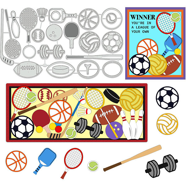 PandaHall BENECREAT Sports Equipment Cutting Dies, Football Basketball Stencils Tennis Golf Decorative Embossing Stencils for Scrapbooking...
PandaHall BENECREAT Sports Equipment Cutting Dies, Football Basketball Stencils Tennis Golf Decorative Embossing Stencils for Scrapbooking...