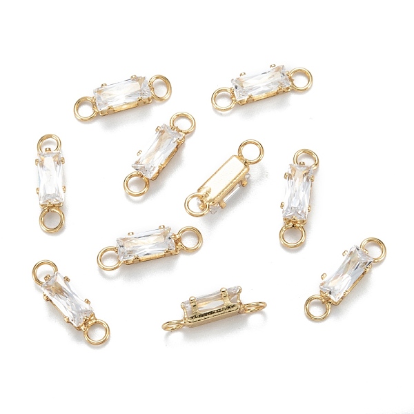 PandaHall Brass Clear Cubic Zirconia Links Connectors, Long-Lasting Plated, Rectangle, Real 18K Gold Plated, 13x3.5x3mm, Hole: 2mm...
PandaHall Brass Clear Cubic Zirconia Links Connectors, Long-Lasting Plated, Rectangle, Real 18K Gold Plated, 13x3.5x3mm, Hole: 2mm...