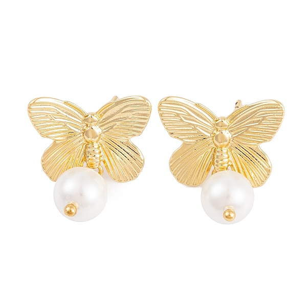 PandaHall Rack Plating Brass ABS Pearl Earrings, Cadmium Free & Lead Free, Long-Lasting Plated, Butterfly, Real 18K Gold Plated, 25x19mm..., White
PandaHall Rack Plating Brass ABS Pearl Earrings, Cadmium Free & Lead Free, Long-Lasting Plated, Butterfly, Real 18K Gold Plated, 25x19mm..., White