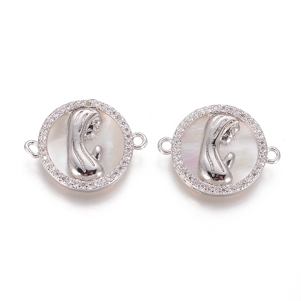 PandaHall Brass Micro Pave Cubic Zirconia Links connectors, with Shell, Flat Round with Virgin Mary, Clear, Platinum, 15x20x3mm, Hole: 1.4mm...
PandaHall Brass Micro Pave Cubic Zirconia Links connectors, with Shell, Flat Round with Virgin Mary, Clear, Platinum, 15x20x3mm, Hole: 1.4mm...