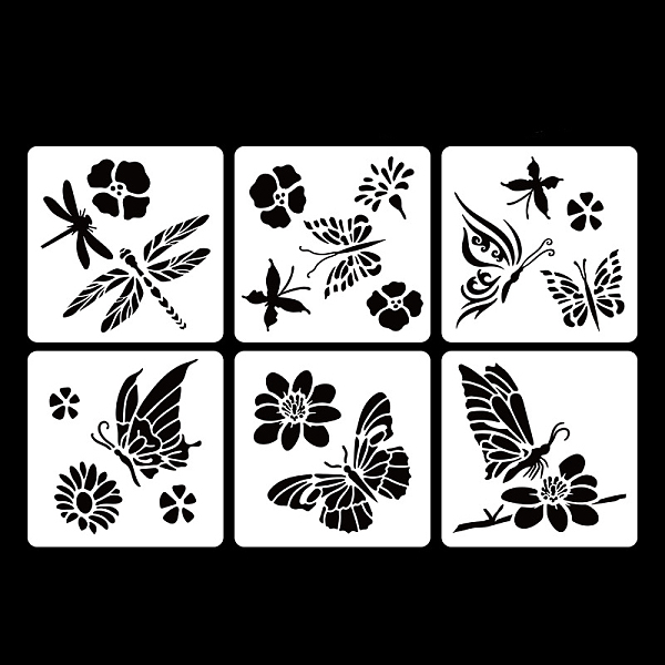 PandaHall 6Pcs 6 Styles PET Plastic Drawing Painting Stencils Templates, Square with Butterfly Pattern, White, 200x200mm, 1pc/style Plastic...
PandaHall 6Pcs 6 Styles PET Plastic Drawing Painting Stencils Templates, Square with Butterfly Pattern, White, 200x200mm, 1pc/style Plastic...