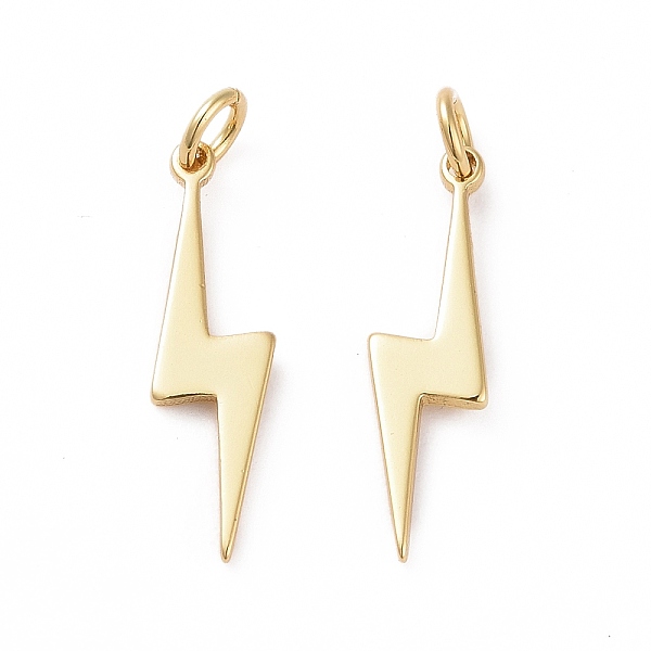 PandaHall Brass Pendants, with Jump Rings, Long-Lasting Plated, Lightning Bolt, Real 18K Gold Plated, 18x5x1mm, Hole: 3mm Brass Lightning...
PandaHall Brass Pendants, with Jump Rings, Long-Lasting Plated, Lightning Bolt, Real 18K Gold Plated, 18x5x1mm, Hole: 3mm Brass Lightning...
