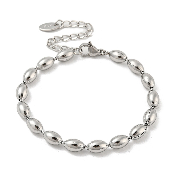 PandaHall 201 Stainless Steel Rugby Beaded Chain Bracelets, Stainless Steel Color, 6-3/8 inch(16.2cm), Wide: 5mm 201 Stainless Steel Rugby
PandaHall 201 Stainless Steel Rugby Beaded Chain Bracelets, Stainless Steel Color, 6-3/8 inch(16.2cm), Wide: 5mm 201 Stainless Steel Rugby