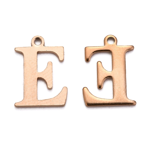 PandaHall Ion Plating(IP) 304 Stainless Steel Alphabet Charms, Rose Gold, Letter.E, 12x9x1mm, Hole: 1mm 304 Stainless Steel Letter E
PandaHall Ion Plating(IP) 304 Stainless Steel Alphabet Charms, Rose Gold, Letter.E, 12x9x1mm, Hole: 1mm 304 Stainless Steel Letter E