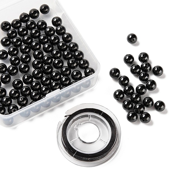 PandaHall 100Pcs 8mm Natural Black Tourmaline Round Beads, with 10m Elastic Crystal Thread, for DIY Stretch Bracelets Making Kits, 8mm...
PandaHall 100Pcs 8mm Natural Black Tourmaline Round Beads, with 10m Elastic Crystal Thread, for DIY Stretch Bracelets Making Kits, 8mm...