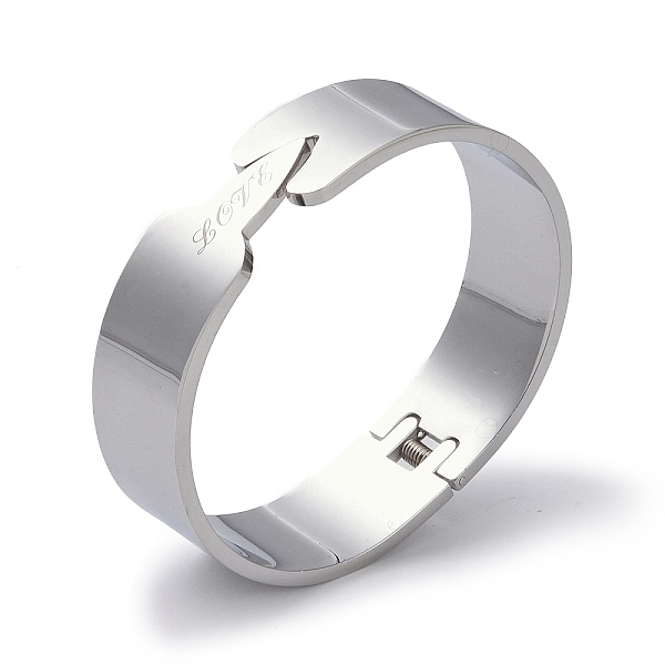 PandaHall Word Love 304 Stainless Steel wide Hinged Bangles, Stainless Steel Color, 5/8 inch(1.7cm), Inner Diameter: 1-7/8x2-1/4 inch...
PandaHall Word Love 304 Stainless Steel wide Hinged Bangles, Stainless Steel Color, 5/8 inch(1.7cm), Inner Diameter: 1-7/8x2-1/4 inch...