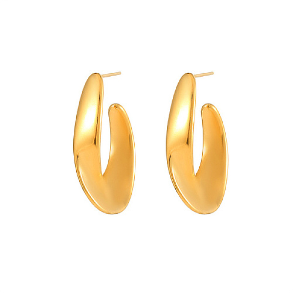 PandaHall 304 Stainless Steel Stud Earrings, Half Hoop Earrings, Golden, 28.5mm 304 Stainless Steel
PandaHall 304 Stainless Steel Stud Earrings, Half Hoop Earrings, Golden, 28.5mm 304 Stainless Steel