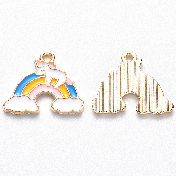PandaHall Alloy Enamel Pendants, Rainbow & Unicorn, Light Gold, Colorful, 16.5x20x1.5mm, Hole: 1.8mm Alloy+Enamel Rainbow
PandaHall Alloy Enamel Pendants, Rainbow & Unicorn, Light Gold, Colorful, 16.5x20x1.5mm, Hole: 1.8mm Alloy+Enamel Rainbow