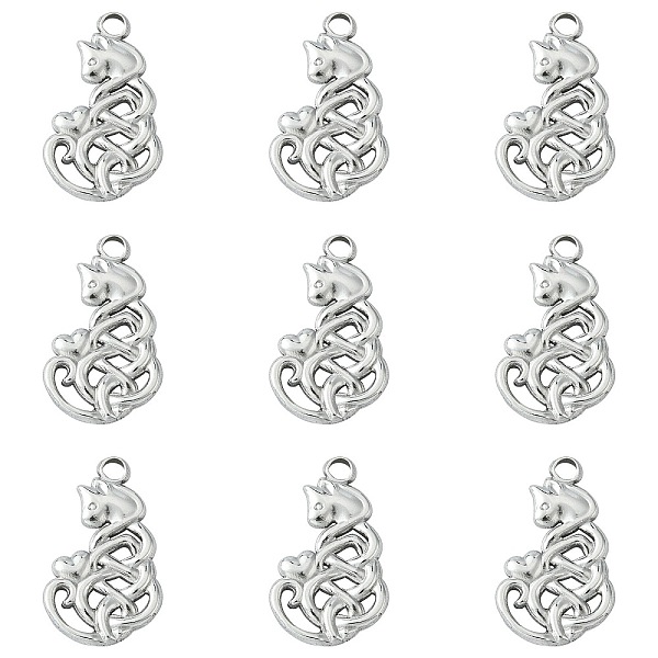 PandaHall 10Pcs 201 Stainless Steel Pendants, Cat with Heart Charm, Stainless Steel Color, 23x14x3mm, Hole: 2mm 201 Stainless Steel Cat...
PandaHall 10Pcs 201 Stainless Steel Pendants, Cat with Heart Charm, Stainless Steel Color, 23x14x3mm, Hole: 2mm 201 Stainless Steel Cat...