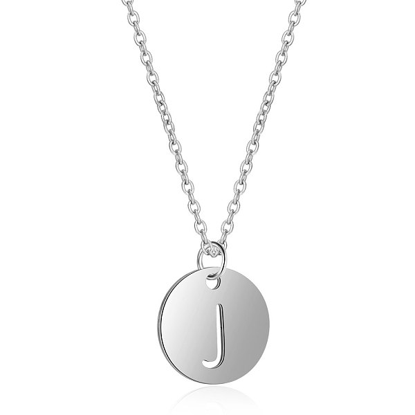 PandaHall 201 Stainless Steel Initial Pendants Necklaces, with Cable Chains, Flat Round with Letter, Stainless Steel Color, Letter.J, 16.3...
PandaHall 201 Stainless Steel Initial Pendants Necklaces, with Cable Chains, Flat Round with Letter, Stainless Steel Color, Letter.J, 16.3...