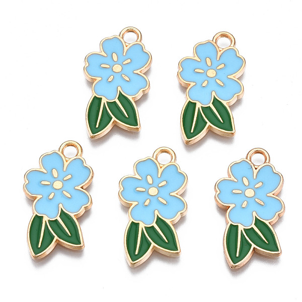 PandaHall Alloy Enamel Pendants, Cadmium Free & Lead Free, Light Gold, Flower, Light Sky Blue, 24.5x14.5x1.5mm, Hole: 2mm Alloy+Enamel...
PandaHall Alloy Enamel Pendants, Cadmium Free & Lead Free, Light Gold, Flower, Light Sky Blue, 24.5x14.5x1.5mm, Hole: 2mm Alloy+Enamel...