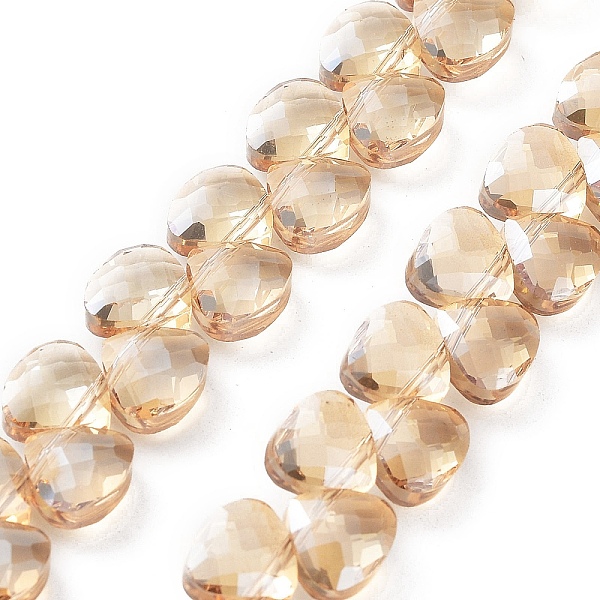 PandaHall Electroplate Triangle Glass Beads Strands, Faceted, Pear Lurster Plated, BurlyWood, 9x10x5mm, Hole: 1mm, about 100pcs/strand..., Orange
PandaHall Electroplate Triangle Glass Beads Strands, Faceted, Pear Lurster Plated, BurlyWood, 9x10x5mm, Hole: 1mm, about 100pcs/strand..., Orange