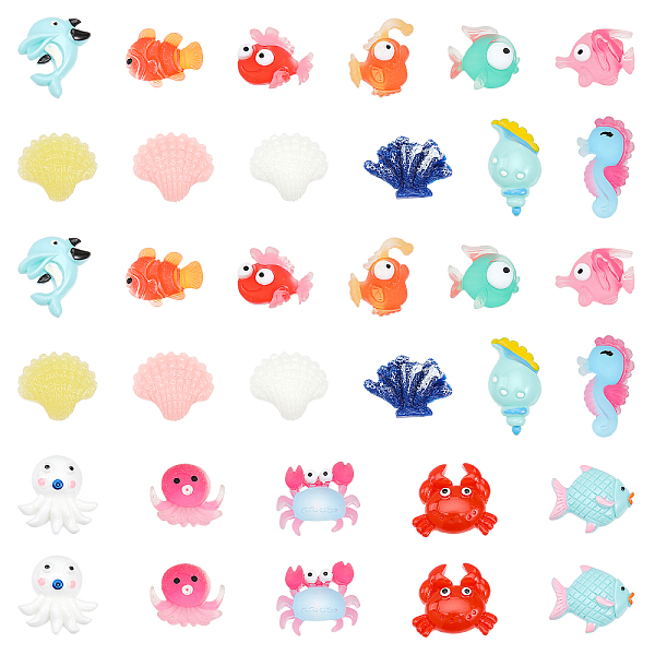 PandaHall CHGCRAFT 34pcs 17 Styles Ocean Theme Opaque & Translucent Resin Cabochons, Fish & Crab & Shell & Octopus, Sea Animal, Mixed Color..., Multicolor
PandaHall CHGCRAFT 34pcs 17 Styles Ocean Theme Opaque & Translucent Resin Cabochons, Fish & Crab & Shell & Octopus, Sea Animal, Mixed Color..., Multicolor