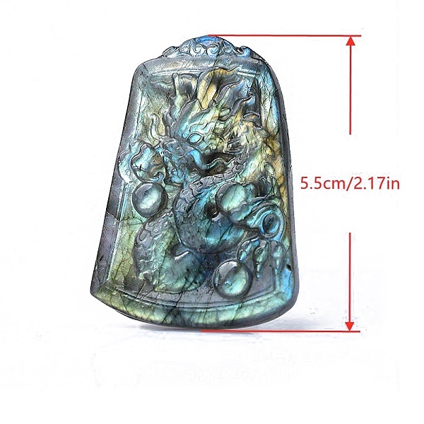 PandaHall Natural Labradorite Carved Healing Figurines, Reiki Energy Stone Display Decorations, Dragon, 55mm Labradorite Dragon
PandaHall Natural Labradorite Carved Healing Figurines, Reiki Energy Stone Display Decorations, Dragon, 55mm Labradorite Dragon