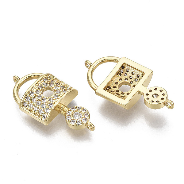 PandaHall Brass Micro Pave Clear Cubic Zirconia Links, Nickel Free, Lock with Key, Real 16K Gold Plated, 23x11x4mm, Hole: 1mm Brass+Cubic...
PandaHall Brass Micro Pave Clear Cubic Zirconia Links, Nickel Free, Lock with Key, Real 16K Gold Plated, 23x11x4mm, Hole: 1mm Brass+Cubic...