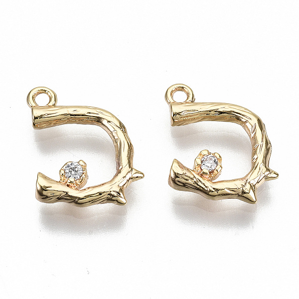 PandaHall Brass Micro Clear Cubic Zirconia Charms, Nickel Free, Branch, Real 18K Gold Plated, 12x10x2mm, Hole: 1.2mm Brass+Cubic Zirconia...
PandaHall Brass Micro Clear Cubic Zirconia Charms, Nickel Free, Branch, Real 18K Gold Plated, 12x10x2mm, Hole: 1.2mm Brass+Cubic Zirconia...