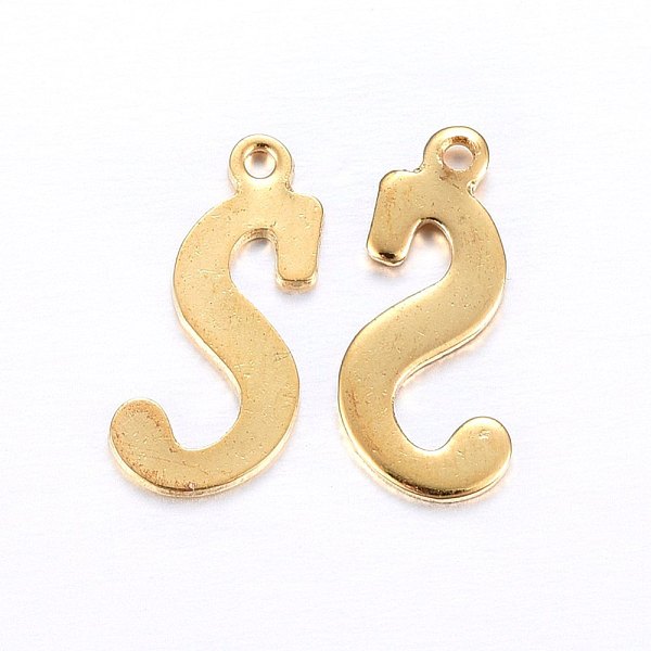 PandaHall 201 Stainless Steel Pendants, Letter, Golden, Letter.S, 15.5x6.5x1mm, Hole: 1mm 201 Stainless Steel Letter S
PandaHall 201 Stainless Steel Pendants, Letter, Golden, Letter.S, 15.5x6.5x1mm, Hole: 1mm 201 Stainless Steel Letter S