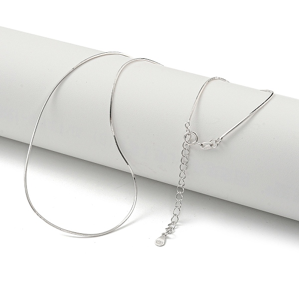 PandaHall 925 Sterling Silver Snake Chain Necklaces, Real Platinum Plated, 17.80 inch(45.2cm) Sterling Silver
PandaHall 925 Sterling Silver Snake Chain Necklaces, Real Platinum Plated, 17.80 inch(45.2cm) Sterling Silver