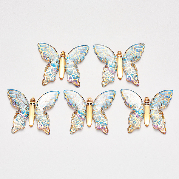 PandaHall Transparent Acrylic Pendants, with Plated Bottom, Butterfly, Cornflower Blue, 34x39x5.5mm, Hole: 1.2mm Acrylic Butterfly Blue
PandaHall Transparent Acrylic Pendants, with Plated Bottom, Butterfly, Cornflower Blue, 34x39x5.5mm, Hole: 1.2mm Acrylic Butterfly Blue