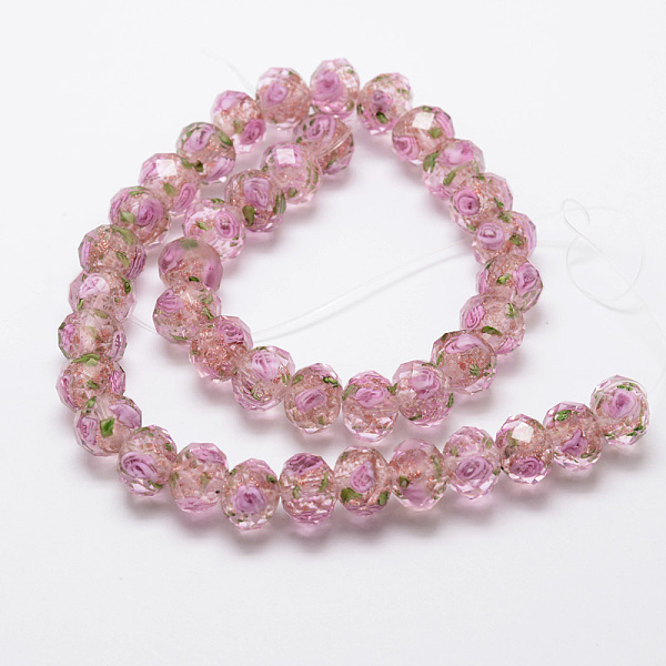 PandaHall Handmade Gold Sand Lampwork Rondelle Beads Strands, Faceted, Pearl Pink, 10x7mm, Hole: 2mm, about 50pcs/strand, 13.77 inch...
PandaHall Handmade Gold Sand Lampwork Rondelle Beads Strands, Faceted, Pearl Pink, 10x7mm, Hole: 2mm, about 50pcs/strand, 13.77 inch...