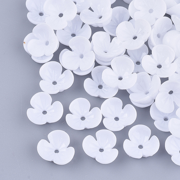 PandaHall Opaque Resin Bead Caps, 3-Petal, Flower, White, 10x10.5x4mm, Hole: 1.2mm Resin White
PandaHall Opaque Resin Bead Caps, 3-Petal, Flower, White, 10x10.5x4mm, Hole: 1.2mm Resin White