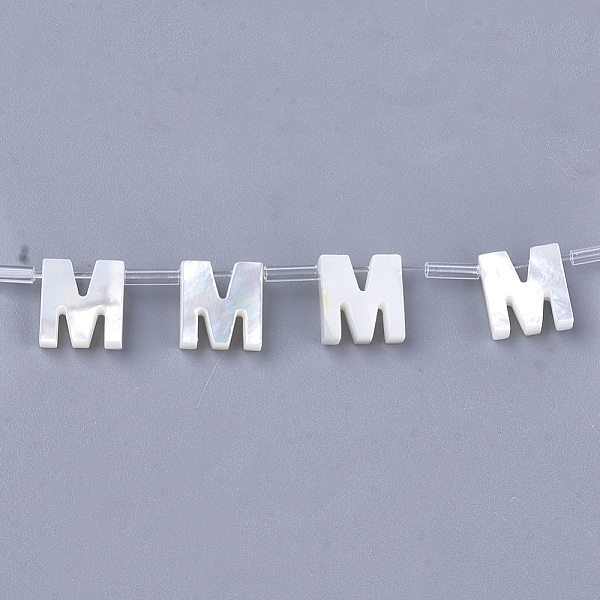 PandaHall Natural Sea Shell Beads, White Shell Mother of Pearl Shell, Top Drilled Beads, Letter.M, 10x2.5~11.5x3mm, Hole: 0.8mm White Shell...
PandaHall Natural Sea Shell Beads, White Shell Mother of Pearl Shell, Top Drilled Beads, Letter.M, 10x2.5~11.5x3mm, Hole: 0.8mm White Shell...