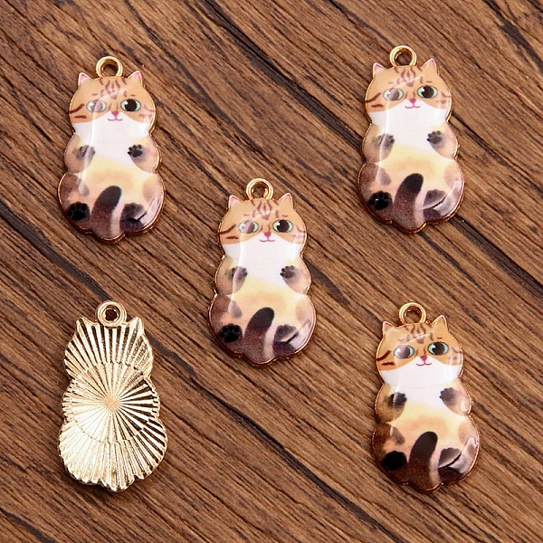 PandaHall Alloy Enamel Pendants, Light Gold, Cat Charm, Sandy Brown, 25x14mm Alloy+Enamel Cat Shape
PandaHall Alloy Enamel Pendants, Light Gold, Cat Charm, Sandy Brown, 25x14mm Alloy+Enamel Cat Shape