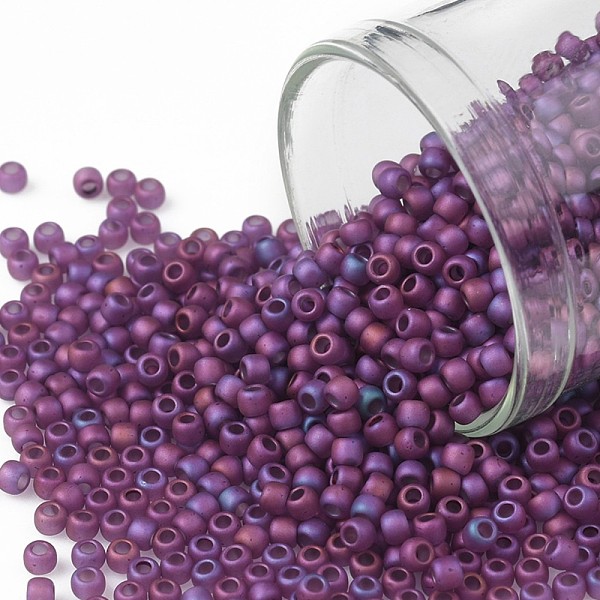 PandaHall TOHO Round Seed Beads, Japanese Seed Beads, Matte, (625F) Raspberry Matte Luster, 11/0, 2.2mm, Hole: 0.8mm, about 1110pcs/10g..., Purple
PandaHall TOHO Round Seed Beads, Japanese Seed Beads, Matte, (625F) Raspberry Matte Luster, 11/0, 2.2mm, Hole: 0.8mm, about 1110pcs/10g..., Purple