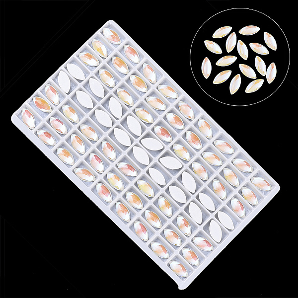 PandaHall Transparent K9 Glass Cabochons, Flat Back, Horse Eye, PapayaWhip, 10x5x3mm, about 72pcs/bag Glass Horse Eye Orange
PandaHall Transparent K9 Glass Cabochons, Flat Back, Horse Eye, PapayaWhip, 10x5x3mm, about 72pcs/bag Glass Horse Eye Orange