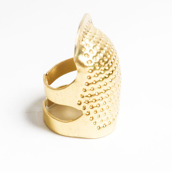 PandaHall Brass Sewing Thimble Finger Protector, Adjustable Finger Shield Protector, DIY Sewing Tools, Golden, 26mm Brass
PandaHall Brass Sewing Thimble Finger Protector, Adjustable Finger Shield Protector, DIY Sewing Tools, Golden, 26mm Brass
