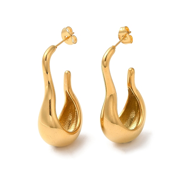 PandaHall Ion Plating(IP) 304 Stainless Steel Twist Teardrop Stud Earrings, Real 18K Gold Plated, 36x11.5mm 304 Stainless Steel Teardrop
PandaHall Ion Plating(IP) 304 Stainless Steel Twist Teardrop Stud Earrings, Real 18K Gold Plated, 36x11.5mm 304 Stainless Steel Teardrop