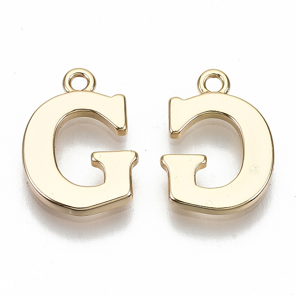PandaHall Brass Charms, Nickel Free, Letter, Real 18K Gold Plated, Letter.G, G: 13.5x10x1mm, Hole: 1.2mm Brass Letter G
PandaHall Brass Charms, Nickel Free, Letter, Real 18K Gold Plated, Letter.G, G: 13.5x10x1mm, Hole: 1.2mm Brass Letter G