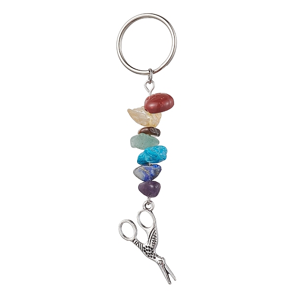 PandaHall Tibetan Style Zinc Alloy Keychains, with Synthetic & Natural Mixed Gemstone and Iron Split Key Rings, Scissor, 8.7cm, Scissor...
PandaHall Tibetan Style Zinc Alloy Keychains, with Synthetic & Natural Mixed Gemstone and Iron Split Key Rings, Scissor, 8.7cm, Scissor...
