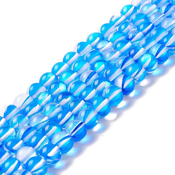 PandaHall Synthetic Moonstone Beads Strands, Round, Dodger Blue, 8mm, Hole: 1mm, about 48pcs/strand, 14.57''~15.35''(37~39cm) Moonstone...
PandaHall Synthetic Moonstone Beads Strands, Round, Dodger Blue, 8mm, Hole: 1mm, about 48pcs/strand, 14.57''~15.35''(37~39cm) Moonstone...