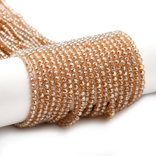 PandaHall Transparent Electroplate Glass Beads Strands, Pearl Luster Plated, Faceted Round, Sandy Brown, 3x2.5mm, Hole: 0.7mm, about...
PandaHall Transparent Electroplate Glass Beads Strands, Pearl Luster Plated, Faceted Round, Sandy Brown, 3x2.5mm, Hole: 0.7mm, about...