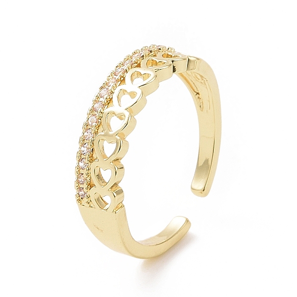 PandaHall Clear Cubic Zirconia Hollow Out Heart Open Cuff Ring, Brass Jewelry for Women, Golden, Inner Diameter: 16mm Brass+Cubic Zirconia...
PandaHall Clear Cubic Zirconia Hollow Out Heart Open Cuff Ring, Brass Jewelry for Women, Golden, Inner Diameter: 16mm Brass+Cubic Zirconia...