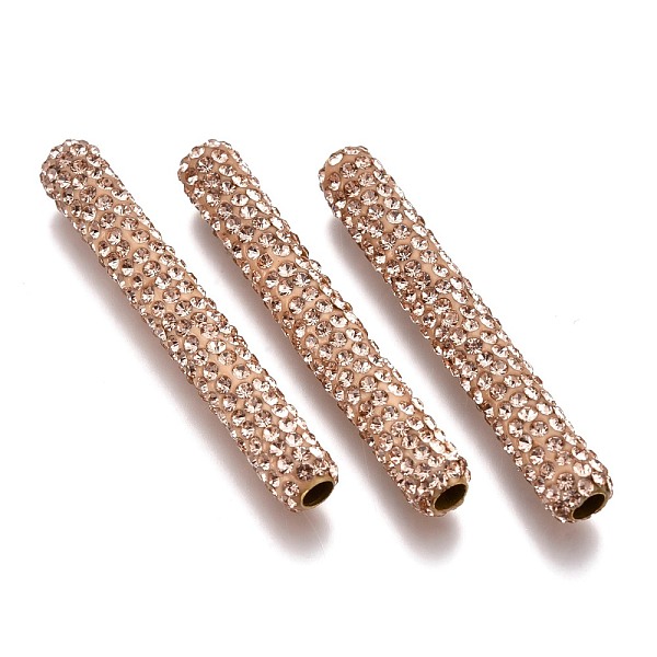 PandaHall Polymer Clay Rhinestone Tube Beads, with Brass Findings, Smoky Quartz, 35~35.5x5~5.5mm, Hole: 2.5mm Polymer Clay+Glass Rhinestone..., Gray
PandaHall Polymer Clay Rhinestone Tube Beads, with Brass Findings, Smoky Quartz, 35~35.5x5~5.5mm, Hole: 2.5mm Polymer Clay+Glass Rhinestone..., Gray