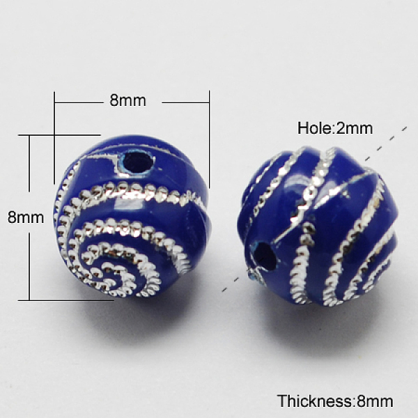 PandaHall Plating Acrylic Beads, Metal Enlaced, Round, Prussian Blue, 7~8x7~8x7~8mm, Hole: 2mm, about 1800pcs/500g Acrylic Round Blue
PandaHall Plating Acrylic Beads, Metal Enlaced, Round, Prussian Blue, 7~8x7~8x7~8mm, Hole: 2mm, about 1800pcs/500g Acrylic Round Blue