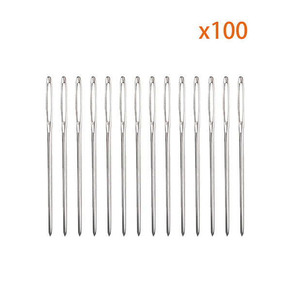 PandaHall Iron Yarn Needles, Big Eye Blunt Needles, for Cross-Stitch, Knitting, Ribbon Embroidery, Platinum, 52x1.6mm, 100pcs/set Iron
PandaHall Iron Yarn Needles, Big Eye Blunt Needles, for Cross-Stitch, Knitting, Ribbon Embroidery, Platinum, 52x1.6mm, 100pcs/set Iron