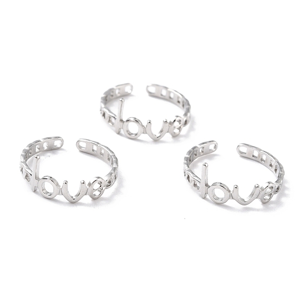 PandaHall 304 Stainless Steel Finger Rings, Cuff Rings, Long-Lasting Plated, Word Love, Stainless Steel Color, US Size 6 3/4(17.1mm)...
PandaHall 304 Stainless Steel Finger Rings, Cuff Rings, Long-Lasting Plated, Word Love, Stainless Steel Color, US Size 6 3/4(17.1mm)...